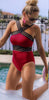 Image of 2020 Newest Women Swimsuits Sexy One Piece Swimwear For Women Beach High Neck Bandage Cross Back Female Brazilian Swimming Suit