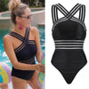 Image of 2020 Newest Women Swimsuits Sexy One Piece Swimwear For Women Beach High Neck Bandage Cross Back Female Brazilian Swimming Suit