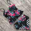 Image of 2020 Push Up Tankini Set Swimsuit Women Swimwear Plus Two Piece Suits Print Bathing Suit Beach Wear Swim Maillot De Bain Female