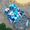 Image of 2020 Push Up Tankini Set Swimsuit Women Swimwear Plus Two Piece Suits Print Bathing Suit Beach Wear Swim Maillot De Bain Female