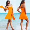 Image of 2020 Sexy Beach Dress Bikini Cover-ups Women Summer Wrapped Chest Sleeveless Beachwear Swimsuit Cover Plus Size Wraps Sarongs