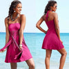 Image of 2020 Sexy Beach Dress Bikini Cover-ups Women Summer Wrapped Chest Sleeveless Beachwear Swimsuit Cover Plus Size Wraps Sarongs