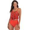 Image of 2020 Sexy High Waist Bikini Swimwear Women Ruffle Swimsuit Vintage Retro Bikini Set Plus Size Bathing Suits Summer Beachwear XXL