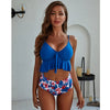 Image of 2020 Sexy High Waist Bikini Swimwear Women Ruffle Swimsuit Vintage Retro Bikini Set Plus Size Bathing Suits Summer Beachwear XXL