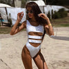 Image of 2020 Sexy Swimsuit Women Swimwear One Piece Bodysuit Push Up Monokini Halter Cross Bathing Suits Swim Suit Wear Female Beachwear