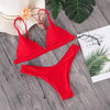 Image of 2020 Solid Bikini Set Women Swimsuit Female Swimwear Bikinis Sexy Bathing Suit Biquini Backless Beach Wear Maillot De Bain Femme