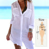 Image of 2020 Summer Women Beach Wear Cover-ups White Cotton Tunic Bikini Wrap Skirt Swimsuit Cover Up Bath Dress Sarong plage pareo Q718