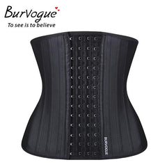 25 Steel Boned Latex Corset Burvogue Women Waist Control Corset and Bustier Underbust Waist Trainer Corset Slimming Shaper