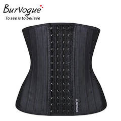 25 Steel Boned Latex Corset Burvogue Women Waist Control Corset and Bustier Underbust Waist Trainer Corset Slimming Shaper