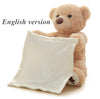 Image of 30 CM Cute Teddy Bear hide and seek Animated Stuffed Animal talking bear shy bear best birthday gift for kids