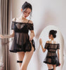 Image of 3pcs Bridal Lace Lingerie Set Wedding Exotic Mini Night Dress Sleep Sexy Bikini Micro Bra Panty Sissy See Through Three Point