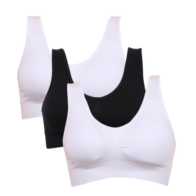 3pcs/set Sexy Bra with Pads Seamless Push Up Plus Size XXXL Underwear Wireless Comfortable Active Bra 2019