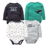 Image of 4 PCS/LOT Newborn Baby Clothing 2018 New Fashion Baby Boys Girls Clothes 100% Cotton Baby Bodysuit Long Sleeve Infant Jumpsuit