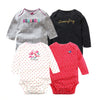 Image of 4 PCS/LOT Newborn Baby Clothing 2018 New Fashion Baby Boys Girls Clothes 100% Cotton Baby Bodysuit Long Sleeve Infant Jumpsuit