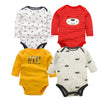 Image of 4 PCS/LOT Newborn Baby Clothing 2018 New Fashion Baby Boys Girls Clothes 100% Cotton Baby Bodysuit Long Sleeve Infant Jumpsuit