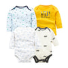 Image of 4 PCS/LOT Newborn Baby Clothing 2018 New Fashion Baby Boys Girls Clothes 100% Cotton Baby Bodysuit Long Sleeve Infant Jumpsuit