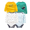 Image of 4 PCS/LOT Newborn Baby Clothing 2018 New Fashion Baby Boys Girls Clothes 100% Cotton Baby Bodysuit Long Sleeve Infant Jumpsuit