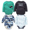 Image of 4 PCS/LOT Newborn Baby Clothing 2018 New Fashion Baby Boys Girls Clothes 100% Cotton Baby Bodysuit Long Sleeve Infant Jumpsuit