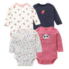 Image of 4 PCS/LOT Newborn Baby Clothing 2018 New Fashion Baby Boys Girls Clothes 100% Cotton Baby Bodysuit Long Sleeve Infant Jumpsuit