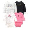 Image of 4 PCS/LOT Newborn Baby Clothing 2018 New Fashion Baby Boys Girls Clothes 100% Cotton Baby Bodysuit Long Sleeve Infant Jumpsuit