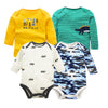 Image of 4 PCS/LOT Newborn Baby Clothing 2018 New Fashion Baby Boys Girls Clothes 100% Cotton Baby Bodysuit Long Sleeve Infant Jumpsuit