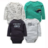 Image of 4 PCS/LOT Newborn Baby Clothing 2018 New Fashion Baby Boys Girls Clothes 100% Cotton Baby Bodysuit Long Sleeve Infant Jumpsuit