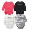 Image of 4 PCS/LOT Newborn Baby Clothing 2018 New Fashion Baby Boys Girls Clothes 100% Cotton Baby Bodysuit Long Sleeve Infant Jumpsuit