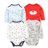 Image of 4 PCS/LOT Newborn Baby Clothing 2018 New Fashion Baby Boys Girls Clothes 100% Cotton Baby Bodysuit Long Sleeve Infant Jumpsuit