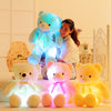 Image of 50cm Creative Light Up LED Teddy Bear Stuffed Animals Plush Toy Colorful Glowing   Christmas Gift for Kids Pillow