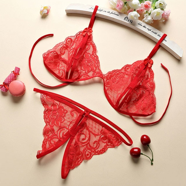 8 Color Women Hot Erotic Sexy Lingerie Open Bra Crotch Porno Lace Transparent Underwear Baby Doll Sexy Lingerie Langeri Lenceria