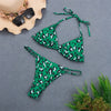 Image of 9 Colors Solid Bikini Set 2019 Sexy Push Up Swimwear Women Brazilian Swimsuit Low Waist Biquini Halter Two Pieces Bathing Suit