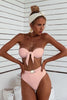 Image of AIUJXK Fashion 2019 Leopard Snake Print Bandage Bow Lingerie Biquini Women Sexy High Waist Bra Set  Ladies 2 Piece Swimsuit