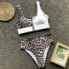 Image of AIUJXK New 2019 Summer Leopard Neon Biquini Women Lingerie 2 Piece Swimsuit Summer Sexy High Waist Bra Set Ladies Underwear