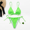 Image of Aartiee Neon bikini 2019 Push up Sexy Brazilian bikini set triangle bathers woman swimwear Micro swimsuit female string biquini