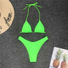 Image of Aartiee Neon bikini 2019 Push up Sexy Brazilian bikini set triangle bathers woman swimwear Micro swimsuit female string biquini