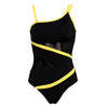 Image of Andzhelika Sexy One Shoulder One Piece Swimsuit 2020 New Off Shoulder Mesh Patchwork Swimwear Bodysuit Bathing Suit Monokini