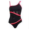 Image of Andzhelika Sexy One Shoulder One Piece Swimsuit 2020 New Off Shoulder Mesh Patchwork Swimwear Bodysuit Bathing Suit Monokini
