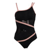 Image of Andzhelika Sexy One Shoulder One Piece Swimsuit 2020 New Off Shoulder Mesh Patchwork Swimwear Bodysuit Bathing Suit Monokini