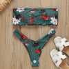 Image of Ariel Sarah 2019 Striped Bikinis Women Sexy Solid Bandeau Biquini Bathing Suit Seamless Swimsuit Thong Swimwear Micro Bikini