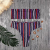 Image of Ariel Sarah 2019 Striped Bikinis Women Sexy Solid Bandeau Biquini Bathing Suit Seamless Swimsuit Thong Swimwear Micro Bikini