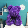 Image of Artificial Flowers Rose Bear Multicolor Plastic Foam Rose Teddy Bear Girlfriend Valentines Day Gift Birthday Party Decoration