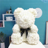 Image of Artificial Flowers Rose Bear Multicolor Plastic Foam Rose Teddy Bear Girlfriend Valentines Day Gift Birthday Party Decoration