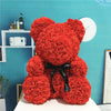 Image of Artificial Flowers Rose Bear Multicolor Plastic Foam Rose Teddy Bear Girlfriend Valentines Day Gift Birthday Party Decoration