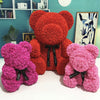 Image of Artificial Flowers Rose Bear Multicolor Plastic Foam Rose Teddy Bear Girlfriend Valentines Day Gift Birthday Party Decoration
