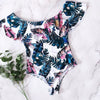 Image of Ashgaily Black Lace Flounce Off Shoulder Swimsuit Women Sexy Bodysuit Monokini Swimwear Ruffle One Piece Swimsuit Bathing Suit