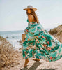 Image of Ashgaily Sexy Beach Cover Up Print Bikini Cover-ups Beach Women Beachwear Female Swimsuit Cover Up Dress Swimwear Beach Tunic