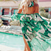 Image of Ashgaily Sexy Beach Cover Up Print Bikini Cover-ups Beach Women Beachwear Female Swimsuit Cover Up Dress Swimwear Beach Tunic
