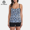Image of Attraco Tankini Set Women Swimwear Leopard Printed Swimsuits Backless Bathing Suit Beach Wear Bikini