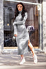 Image of Autumn Knitted Bodycon Maxi Dress Casual Sexy V Neck Long Sleeve Women Elegant Winter Slim Fashion Long Dresses Thin Dress 2019