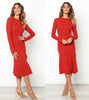 Image of Autumn Knitted Bodycon Maxi Dress Casual Sexy V Neck Long Sleeve Women Elegant Winter Slim Fashion Long Dresses Thin Dress 2019